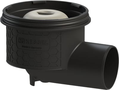 KESSEL-basislichaam Ecoguss - DN 70, uitloop zijdelings, 48378