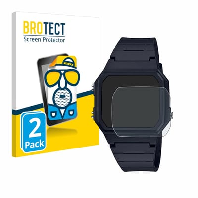 BROTECT - Screenprotector voor Casio Unisex F-91W - Folie Beschermfolie matte 2 Stuks