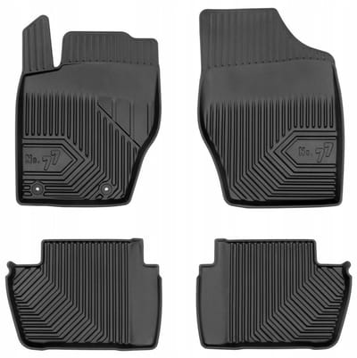 Frogum No.77 Automatenset - Geschikt voor Peugeot 307 (2001-2008) - 4-delig - Perfecte Pasvorm - TPE Rubber - Hoge Rand 4cm - Geurloos - Zwart