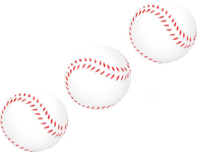 Stressbal Medium Density 3 stuks – Sensomotorische Stimulatie – Anti Stress – Baseball