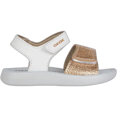 GEOX SANDAL LIGHTFLOPPY PEUTERMEISJES Sandalen - WIT/GOUD - Maat 20