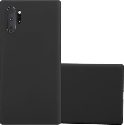 Cadorabo Hoesje geschikt voor Samsung Galaxy NOTE 10 PLUS in CANDY ZWART - Beschermhoes gemaakt van flexibel TPU silicone Case Cover