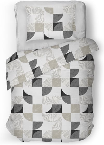 Snoozing Birgit Dekbedovertrek - Eenpersoons - 140x200/220 cm - Antracite