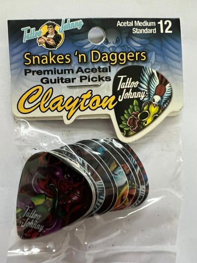 Clayton - Snakes 'N Daggers - plectrums - medium - 12-pack
