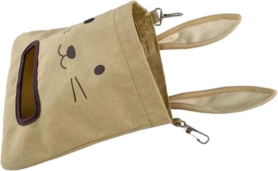 Hooi Voeder Tas - Kooi Accessoire - Kleine Dieren Voeden - Ruime Opslag - 25x24x1cm - Khaki