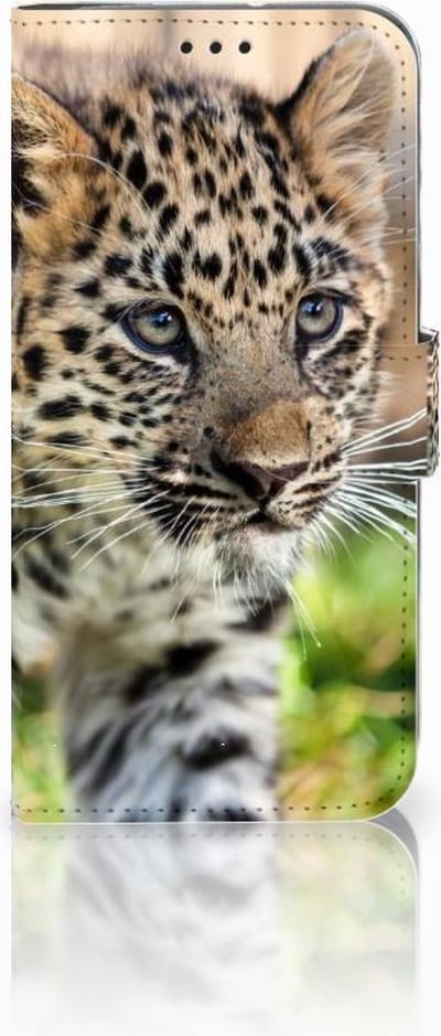 Motorola Moto G7 | G7 Plus Telefoonhoesje met Pasjes Baby Luipaard