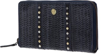 CHIEMSEE portemonnee Perth Zip Around Wallet Vintage Look Blue blauw