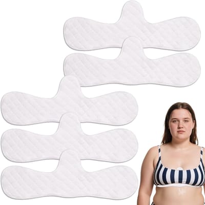 Herbruikbare Katoenen Borstpad Inserts - Zweetabsorberend en Wasbaar - Set van 5 - Comfortabele Medium en Grote Maten voor Dagelijks Gebruik