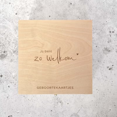 Geboortekaartjes - Jij bent zo welkom - bewaarbox | Geboortekaartjes bewaren | Fien & Feau
