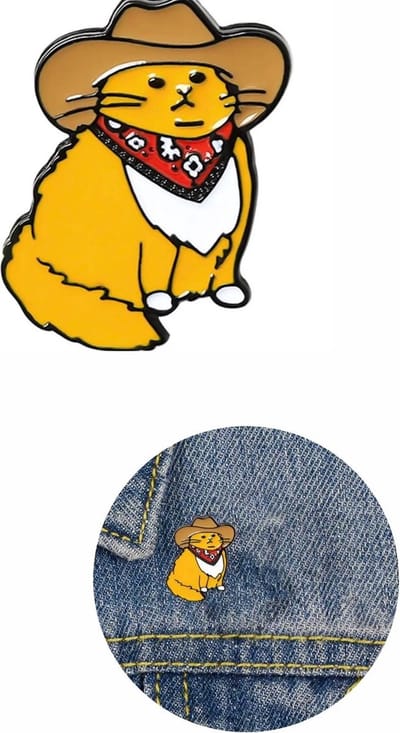 Akyol - Fat cat Broche - Broche - cat - poes - fan club - Cadeau - enamel broche - broche pins - kledingspeld -halloween speld -halloween broche - pin-Bedankje – leuke broche -verjaardag cadeau - cadeau - broche voor kattenliefhebber –cat fan clu