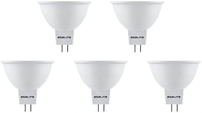 Asalite LED Lamp MR16 GU5.3 Fitting - 5W = 39W - 400 Lumen - 4000K Neutraal Wit Licht - Niet Dimbaar - 12V - 5 stuks