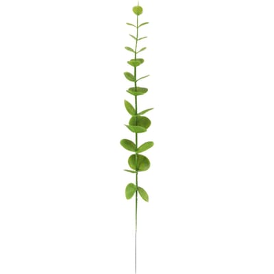 Eucalyptus Tak Decor 24 Bladeren Plastic IJzerdraad Kunstmatige Nep Faux Eucalyptus Tak voor Thuis lichtgroene kleur