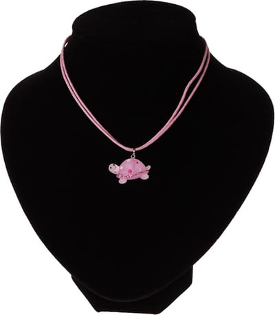 Kinderketting roze met schildpad