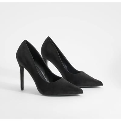 boohoo Dames High Stiletto Court Shoes | Zwart | Maat: 40