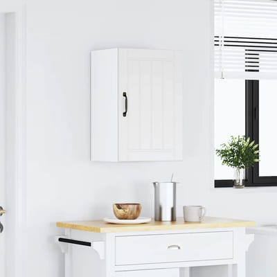 vidaXL - Keukenbovenkast - Lucca - bewerkt - hout - wit
