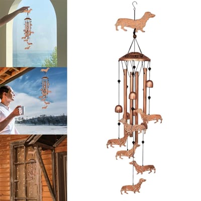 Carillons éoliens Maison commémorative Pendule éolienne pour l'extérieur Carillon éolien en métal Cadeaux pour chiens pour femmes/hommes Carillon éolien Maman commémorative One Size gray