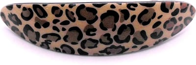 Patentspeld ovaal panterprint bruin