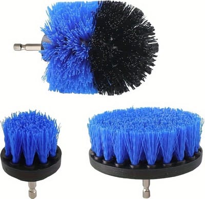 Livano Boorborstel - Reinigingsborstel Boormachine - Borstelset Voor Boormachine - Boormachine Borstelset - 3 Stuks - Blauw