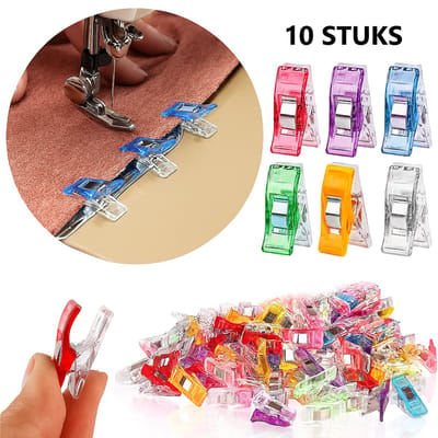 Set Van 10 Naai- En Knutselklemmen I Spelden Knijpers I Stofklemmen I Wonderclips I Naaiclips I Naai accesoires