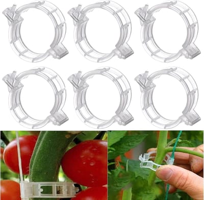 Famanu – Plantenring - set van 300 - kunststof - plantenclips voor klimplanten - Ø 2,5 cm - kleine tomatenringen - groen