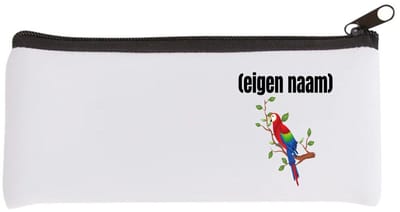 Akyol - papegaai op een tak met eigen naam Etui - Papegaai - papegaai liefhebbers - iemand die houdt van papegaaien - verjaardag - cadeau - kado - 20 bij 9 cm