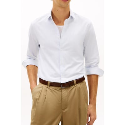 Tommy Hilfiger Flex Collar Cotton Shirt Breezy Blue Taglia: 43 | Camicie Business Outlet | Uomo | Blu