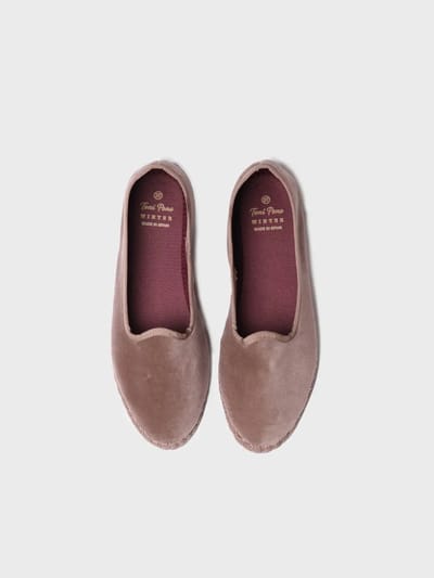 Dames ballerina's van fluweel | CLAUDINA