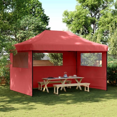 vidaXL - Partytent - 292 - x - 440 - x - 315 - cm - Bordeauxrood - Oxford - Stof