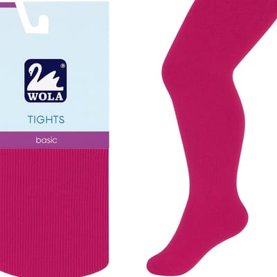 Wola – Kinderpanty Meisjes – 60 DEN – Katoen – Donkerroze – Maat 92 / 98 cm (1 stuks)