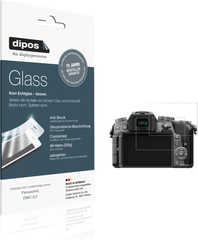 dipos – 2x Pantserfolie geschikt voor Panasonic DMC-G7 | 9H Screenprotector