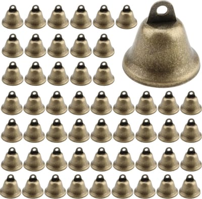Vintage Bronzen Jingle Bells 38mm - 120 Stuks Mini Hangende Belletjes voor Ambachten, Decoraties en Kerstversiering