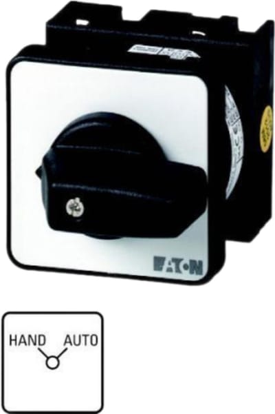 Eaton 079197 T0-1-15451/EZ Omschakelaar Voor frontbevestiging Knevel Zwart 1 x 90 ° 1 stuk(s) Single