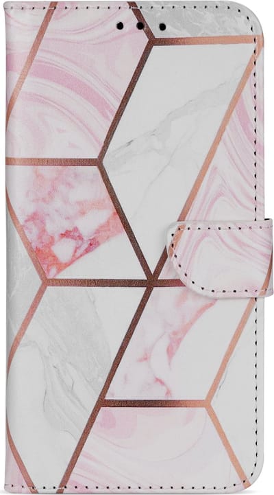 Multimedia & Accessoires Lederen Book Case Hoesje geschikt voor Samsung Galaxy A54 5G – Marmer – Roze -Telefoonhoesje – Met Stand – Kaarthouder – Pasjes Houder – Magneet Sluiting – Bookcase
