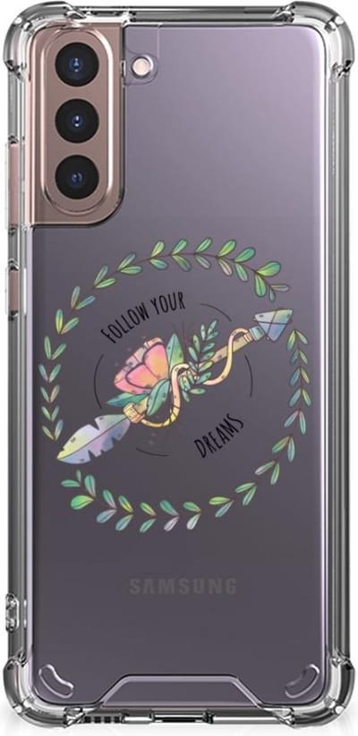 Samsung Galaxy S21 Plus Stevig Bumper Hoesje Boho Dreams