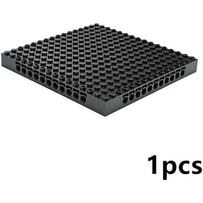 Compatibel MOC 65803 16x16 Basisplaat Bouwstenen Doe-het-zelf Speelgoed Set Voor 98138 Pixel Art Afbeelding Leduo black