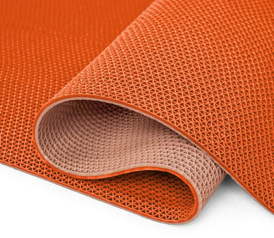 Rubbermagazijn - Antislipmat voor kleedruimtes en zwembaden - 500x120cm - Badmat - oranje