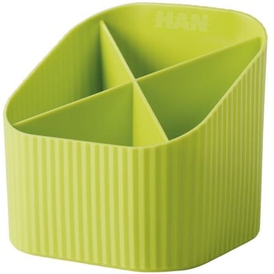 HAN pennenkoker - Re-X-LOOP - 4-vaks - limoen - 100% gerecycled materiaal - HA-17238-950