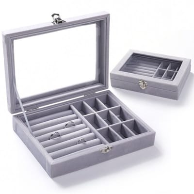 Without Lemon - Sieradendoos - Opbergdoos - Juwelendoos - Sieradenbox Opberger - Modern en elegant - Grijs