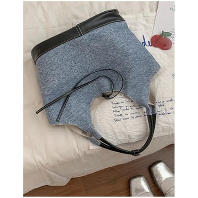 Koreaanse Denim Canvas Tas Dames Nieuwe Zomer Mode Onderarm Schoudertas Grote Capaciteit Draagtas gray