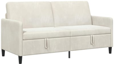 vidaXL - Sofa - met - Opbergruimte - Crèmekleurig - 172 - x - 78 - x - 87 - cm - Polyester