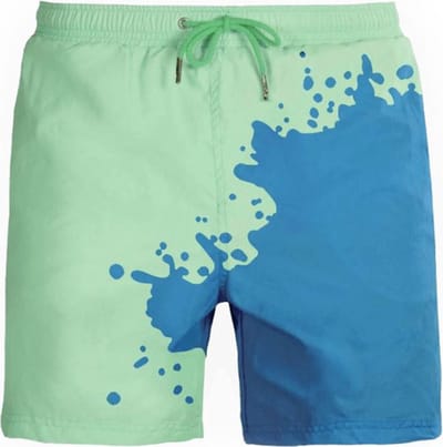 Sea'sons- Kids-Jongens zwembroek Solid -Blauw groen - Maat 92/98