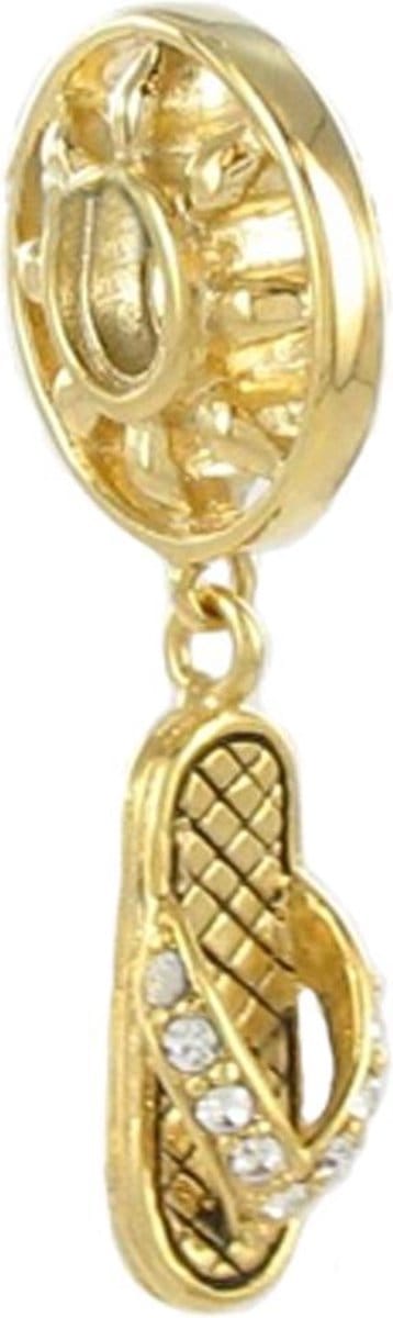 Quiges - 925 - Zilveren - Bedels -Sterling zilver - Beads - Flip Flop Kraal Charm - Geschikt – voor - alle bekende merken - Armband Z615