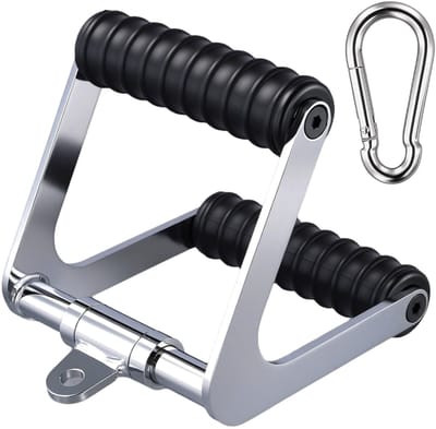 Dailygoods- Roeigreep Antislip - T-Bar Handvat - Dubbele D Greep - Staal/TPE - 14 x 14 x 17 cm - Ergonomisch Ontwerp - Trekgreep
