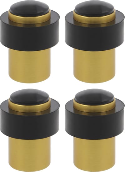 AMIG Deurstopper/deurbuffer - 4x - D30mm - inclusief schroeven - goud