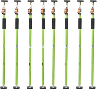 TRUTZHOLM - Eénhandige Montagesteun 110-203 cm - 60 kg - Plafondsteun - Telescopische Steun - Bouwstempel - Verstelbaar - Set van 8