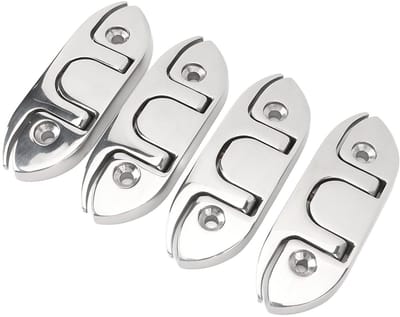 VT Goods - Opvouwbare Schoenplaat - Roestvrij Staal - Ruimtebesparend Ontwerp - 4,7 Inch - Marine Dock Cleat - Duurzaam en Functioneel - Geschikt vo...