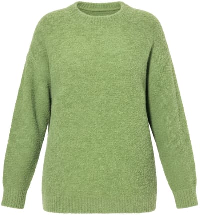 Studio Untold - Dames - Trui oversized model knuffelbreisel - Appelgroen - Maat 42+