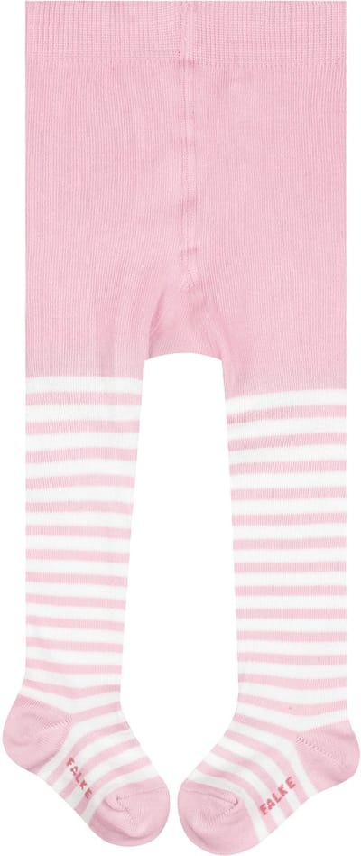 FALKE Stripe versterkt huidvriendelijk katoen panty baby roze - maat 62-68