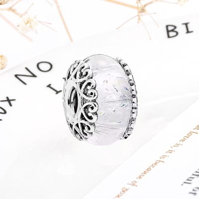 Nieuwe Fijne Murano Glas Serie Bedel Roze Rood Zwart Groen Wit Blauw Kralen Passend op Originele Armband Accessoires Diy Dames Sieraden Cadeau white