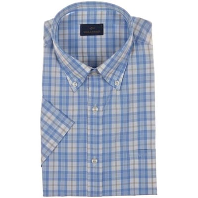 Paul & Shark Overhemd Cotton poplin Check Blauw-Zand / male